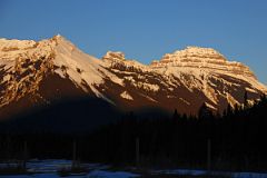 14 Massive Mountain And Pilot Mountain At Sunrise From Trans Canada Highway Just After Leaving Banff Towards Lake Louise In Winter